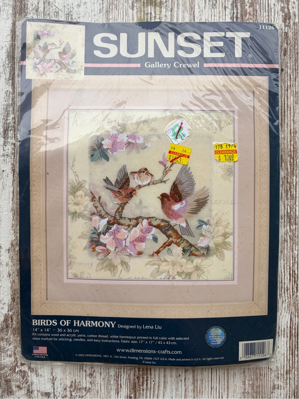VTG Sunset Birds of Harmony Cross Stitch Kit